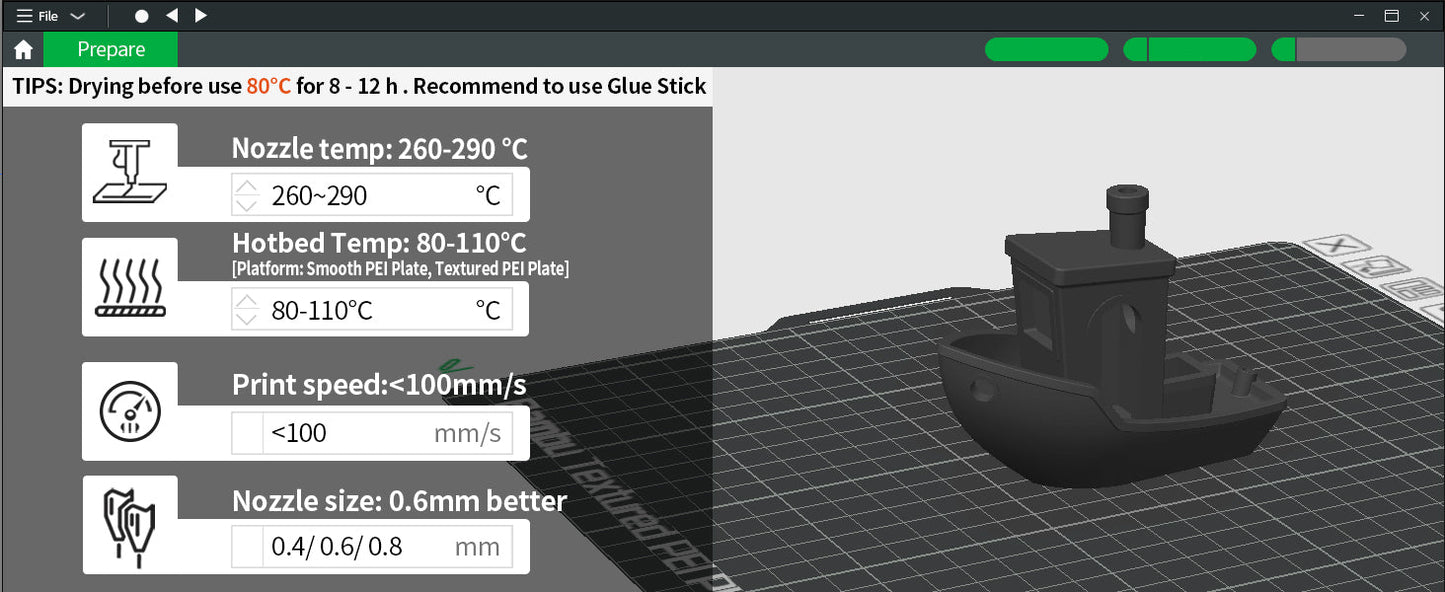 TINMORRY PAHT-CF Filament 1.75mm 1Kg 4 Rolls