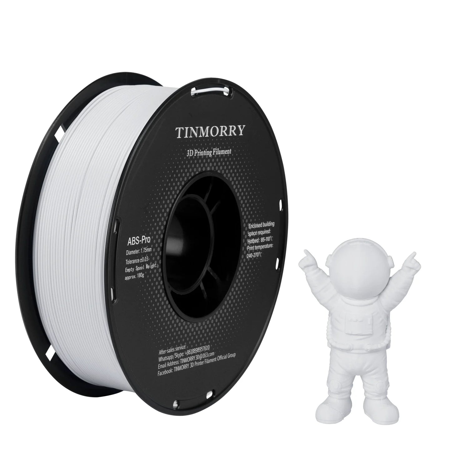 TINMORRY ABS-Pro Filament 1.75mm 1Kg 10 Rolls