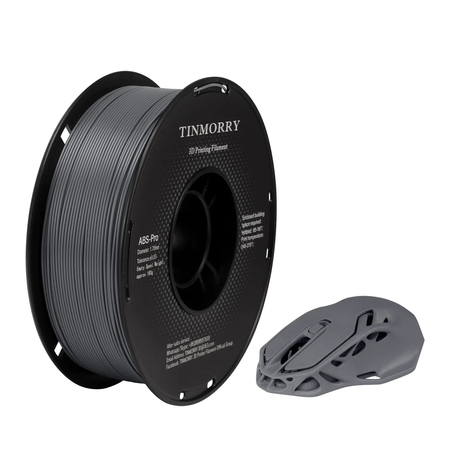 TINMORRY ABS-Pro Filament 1.75mm 1Kg 4 Rolls