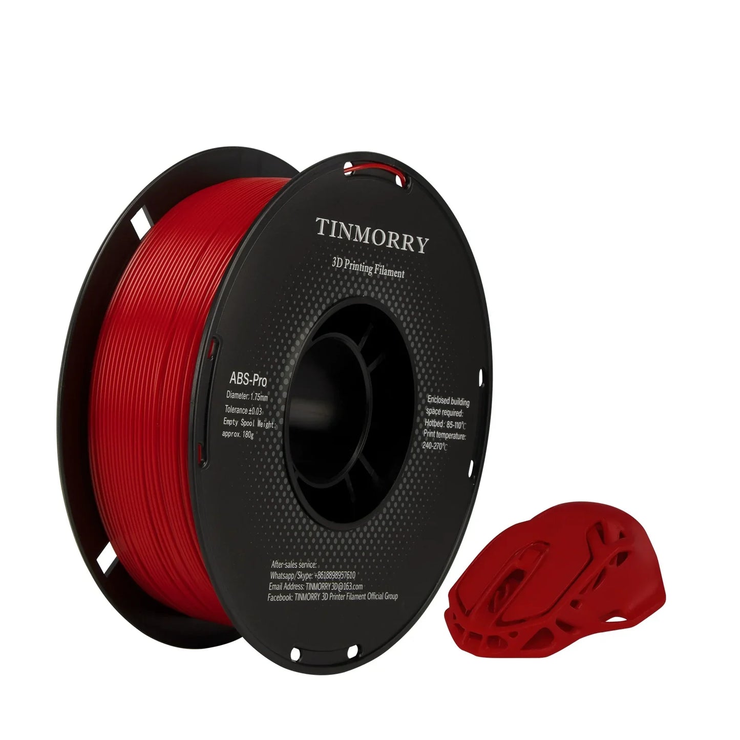 TINMORRY ABS-Pro Filament 1.75mm 1Kg 4 Rolls