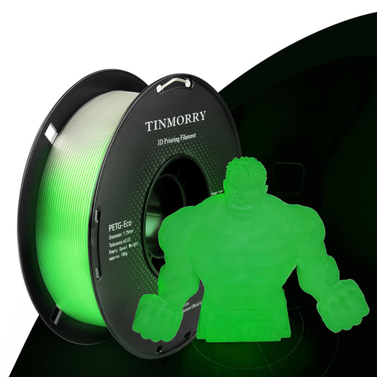 TINMORRY PETG Glow Filament 1.75mm 1Kg 10 Rolls