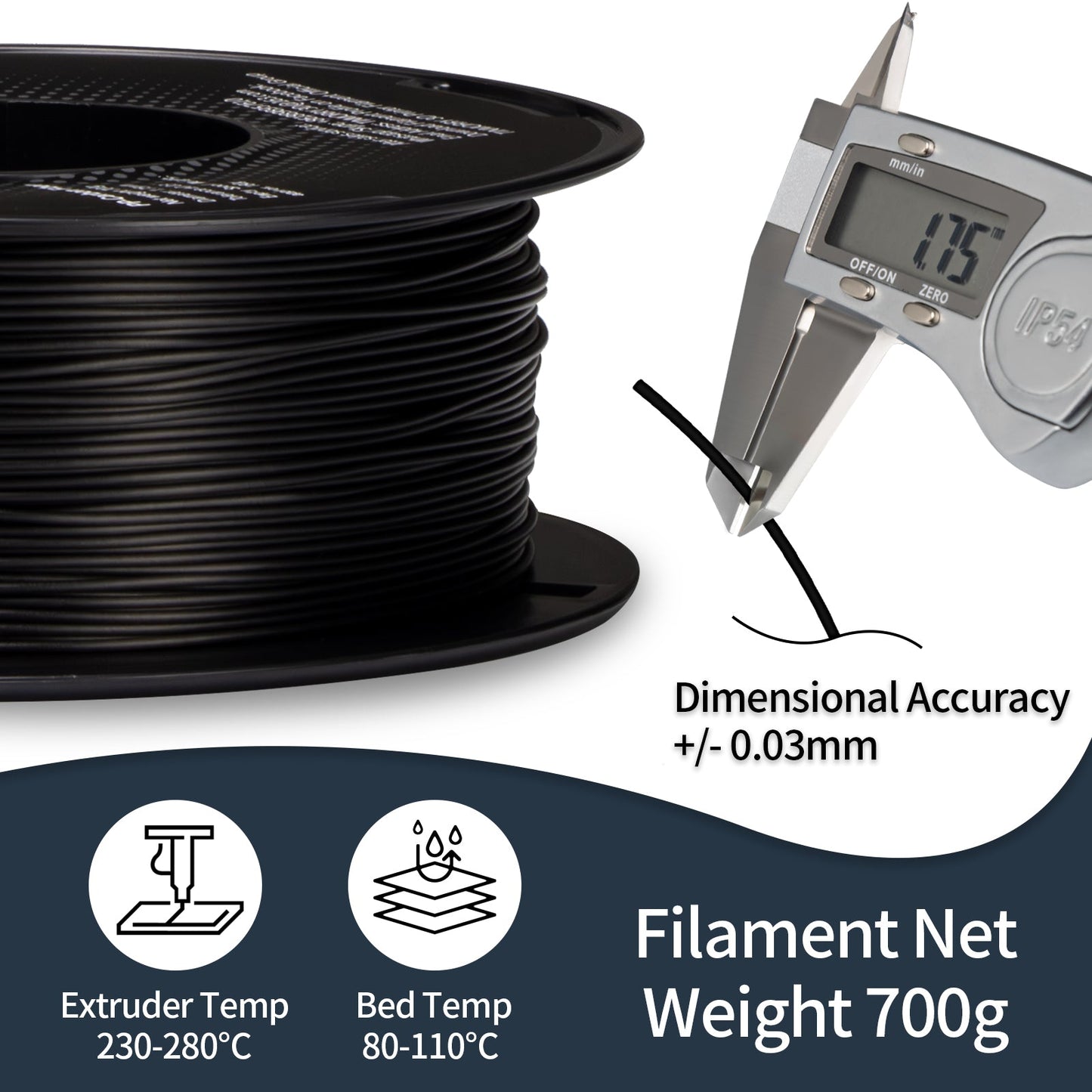 TINMORRY PP-CF Filament 1.75mm 1Kg 4 Rolls