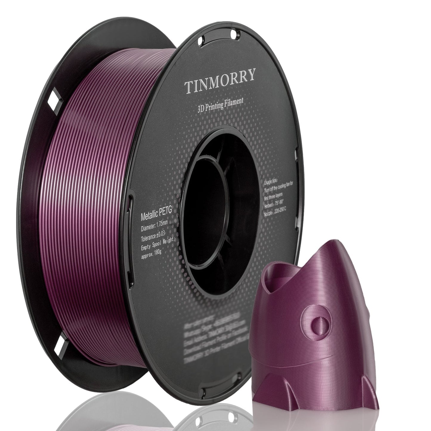 TINMORRY PETG Metallic Filament 1.75mm 1Kg 4 Rolls